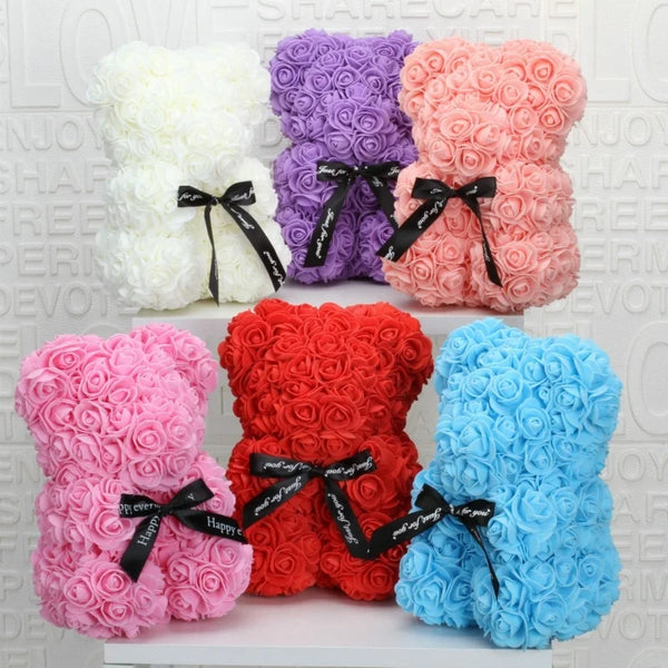 Romantic Valentine's DayCreative Eternal Flower Rose Bear