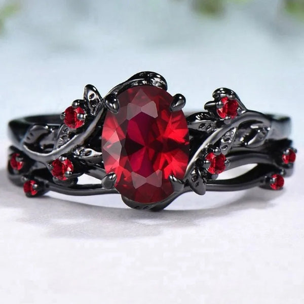 Exquisite Black Color Round Flower Red